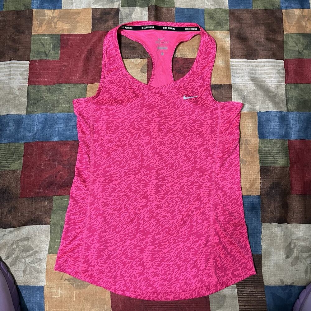 Nike Dri-FIT Pink Racerback Tank Top Women's Size Small Workout Running Athletic